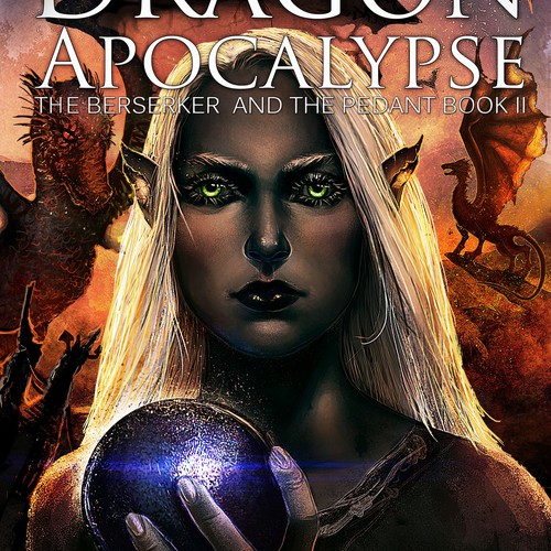 Drawing book cover with the title 'Book cover for sci-fi novel'