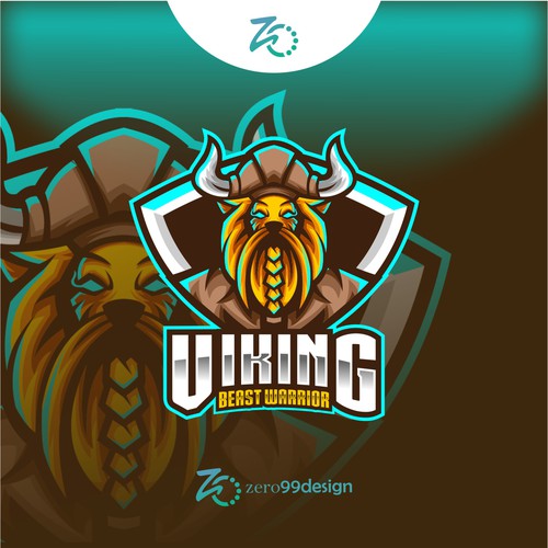 Beast logo with the title 'Viking Beast Gaming Esport Logo'