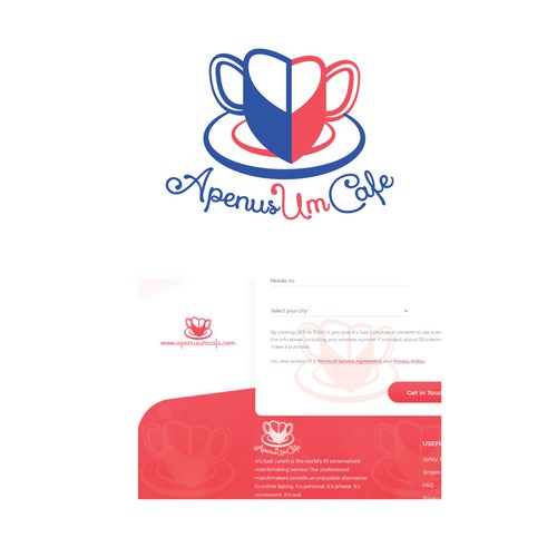 Coffee cup logo with the title 'ApenusUmCafe'