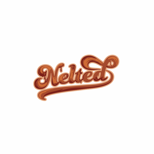 Chocolate logo with the title 'nelted logo'