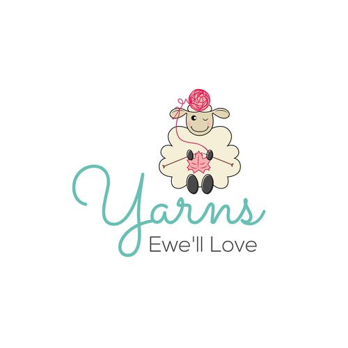 Sheep logo with the title 'Logo Design for a yarns Business'