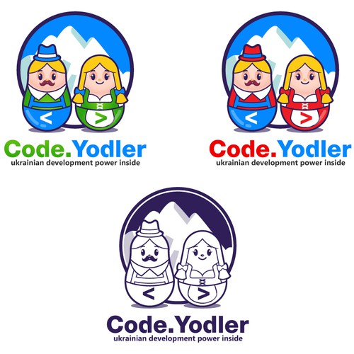 Programmer logo with the title 'CodeYodler Logo'