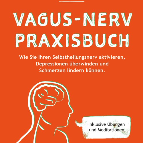 Bright book cover with the title 'Cover für eBook zum Thema Vagusnerv'