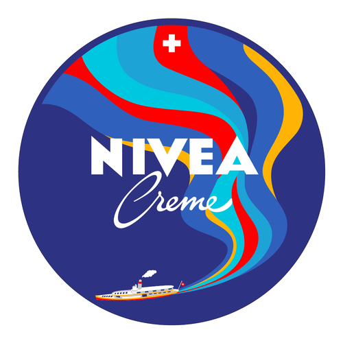 Boat artwork with the title 'Nivea Creme Lid Design'
