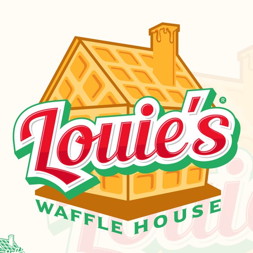 Retreat design with the title 'Louie's Waffle House'