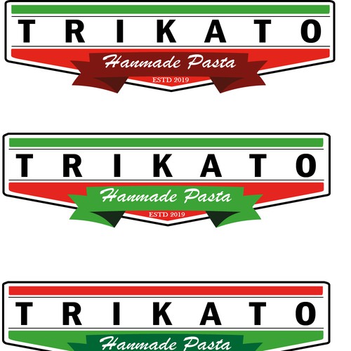 Pasta logo with the title 'trikata logo'