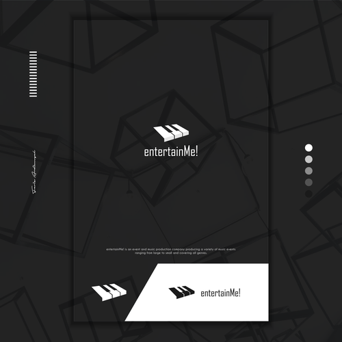 Piano logo with the title 'entertainMe! Logo concept'