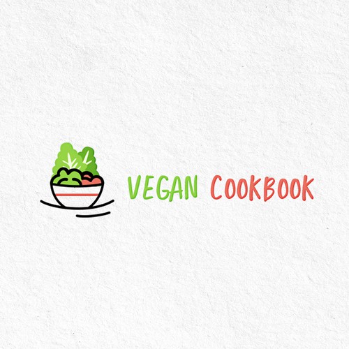Cooking design with the title 'Logo for vegan recipes'