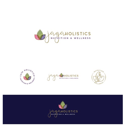 Lotus logo with the title 'Logo design for JAYA HOLISTICS'