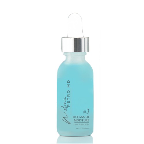 Clear packaging with the title 'Label for cosmetics bottle'