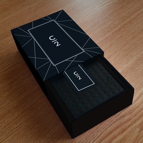 Gift box design with the title 'Box template and design for C2 '