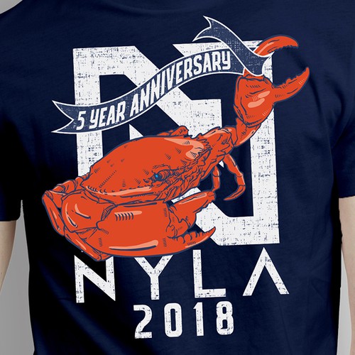 Crab design with the title '5th Year Anniversary'