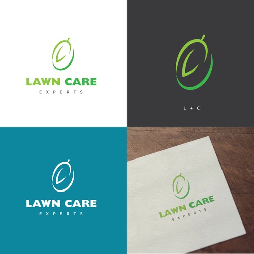 Lawn care logo with the title 'Logo Design'