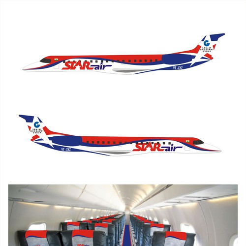 Corporate identity design with the title 'Commercial Aircraft Color Shceme'