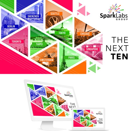 Abstract artwork with the title 'PPT Slide for SparkLabsGROUP'