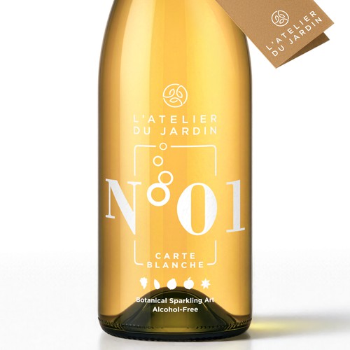 Label with the title 'L'Atelier du Jardin'