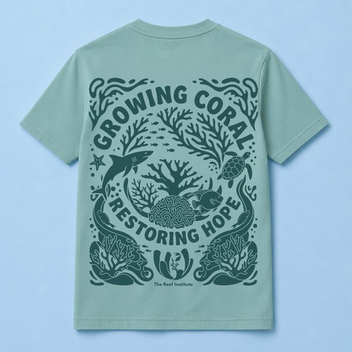 Environment t-shirt with the title 'Modern Coastal Reef Conservation T-Shirt Design | I Can Create Something Similar For You'