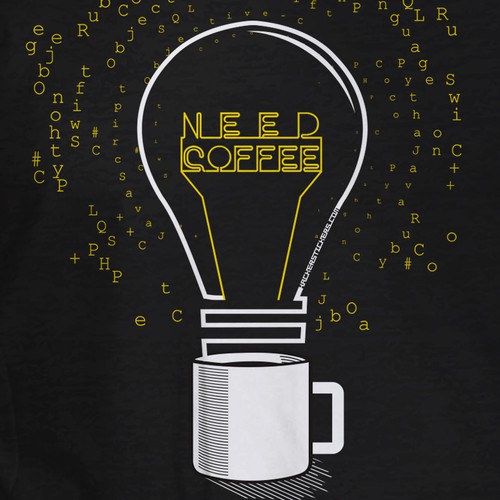 Coffee t-shirt with the title 'Code & Caffeine T-Shirt Design (Programmers Shirt)'