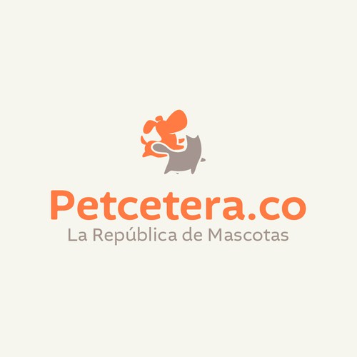 Cat brand with the title 'Pet marketplace logo'