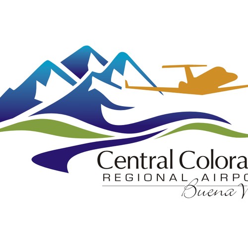 Airport design with the title 'logo for Central Colorado Regional AIrport'