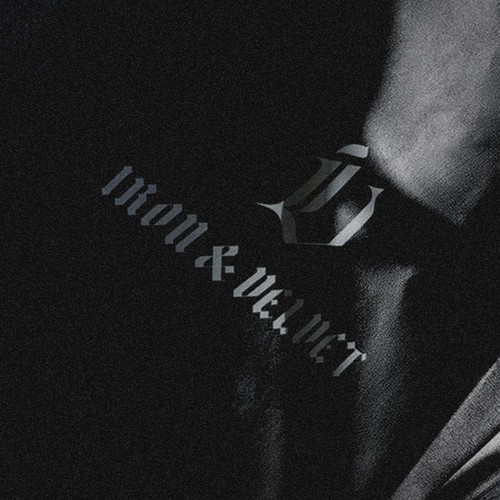 Leather design with the title 'Iron & Velvet logo'
