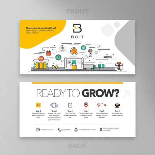 Bolt design with the title 'Illustration base flyer design for Bolt'