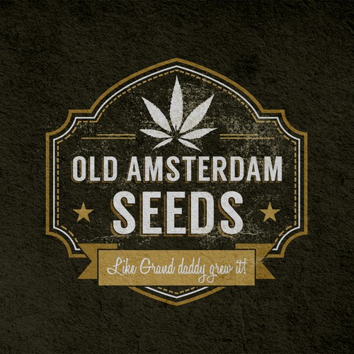 Weed design with the title 'Cannabis seeds brand'