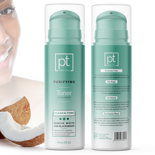 Luxury packaging with the title 'Perfec-Tone Skin Care Packaging'