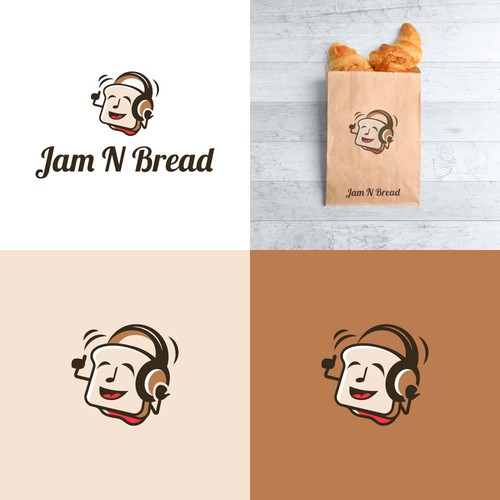 Vibe logo with the title 'Jam n Bread Logo'