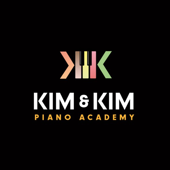 Piano logo with the title 'Kim & Kim Piano Academy'