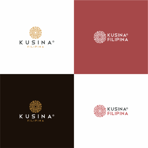 Professional brand with the title 'Elegant Logo For Kusina Filipina'
