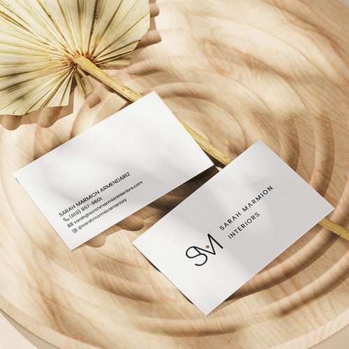 Interior design brand with the title 'Logo and business cards design for an interior designer'