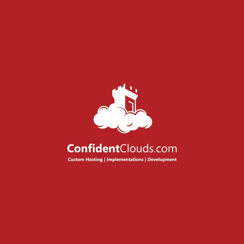 Hosting design with the title 'Cloud Logo for ConfidentCloud.com'