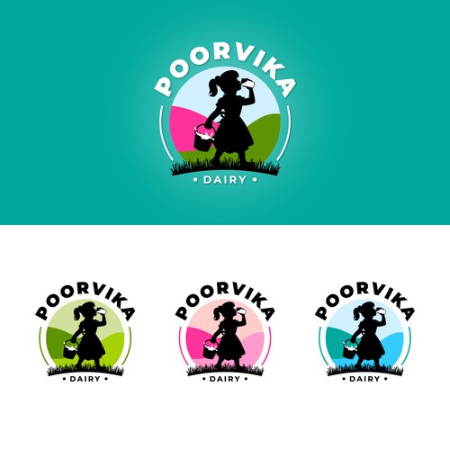 Drink brand with the title 'Poorvika Dairy'