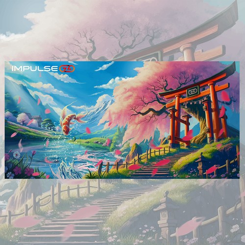 Realistic artwork with the title 'Mouse Pad Illustration'