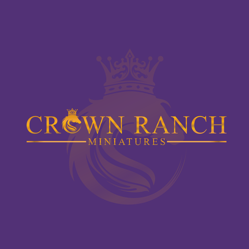Championship logo with the title 'Crown Ranch Miniatures'