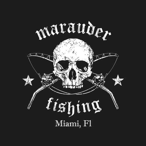 Realistic logo with the title 'Marauder Sportfishing'