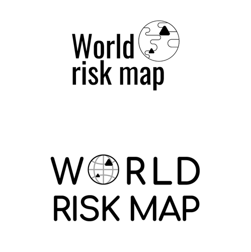 Danger logo with the title 'World risk map'