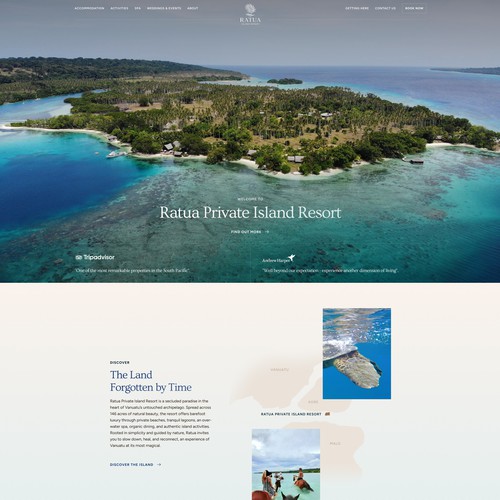 Landing page website with the title 'Hotel Landing Page'