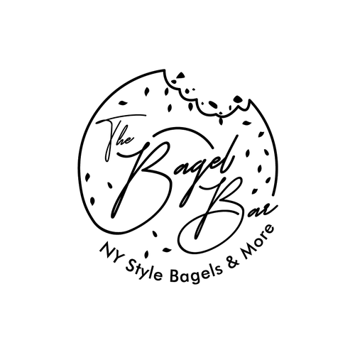 Bagel logo with the title 'The Bagel Bar'