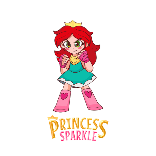 Boxing-gloves logo with the title 'Princess Sparkle'