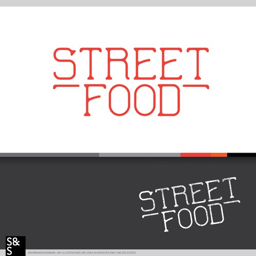 Street food logo with the title 'Street Food Food Truck Logo'
