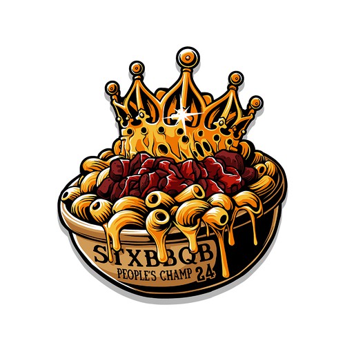 Cheese design with the title 'SOUTH TEXAS BBQ'