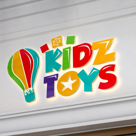Toy design with the title 'Playful Logo for a toy store'
