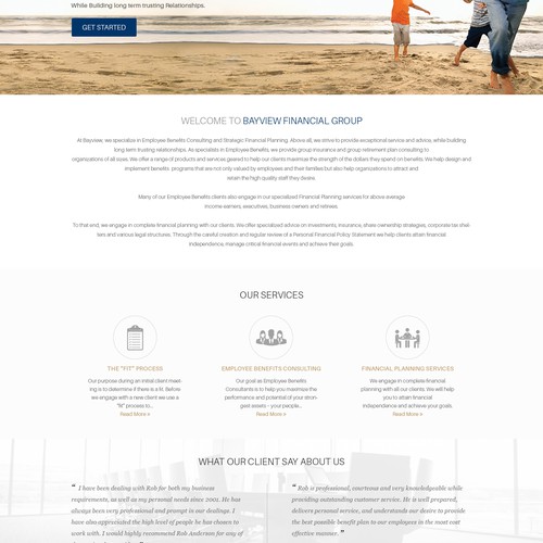 Accounting website with the title 'Financial Website'