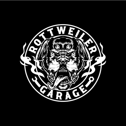 Garage logo with the title 'Rottweiler Garage'