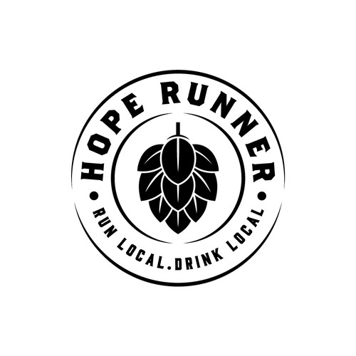 Digital art logo with the title 'Logo Concept Hope Runner'
