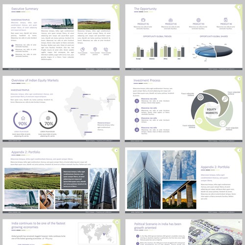 Presentation design with the title 'Pitch Investor for Eagle India Investments Fund'