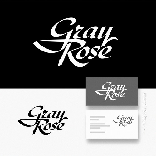 Link logo with the title 'Gray Rose Lettering Logo'