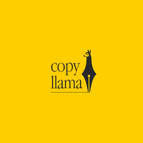 Copywriting logo with the title 'Copy Llama logo design'